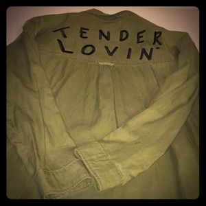 Forever 21 Long Olive Green Jacket